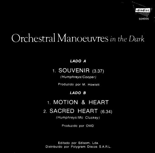 Orchestral Manoeuvres In The Dark : Souvenir (7", Single)