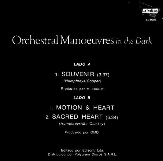 Orchestral Manoeuvres In The Dark : Souvenir (7", Single)