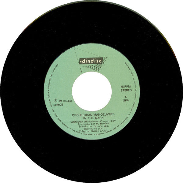 Orchestral Manoeuvres In The Dark : Souvenir (7", Single)