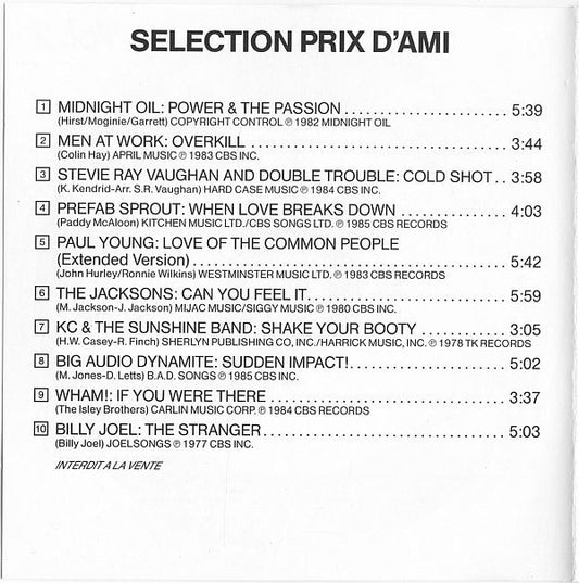Various : Sélection Prix D'Ami Vol. 2 (CD, Comp, Promo)
