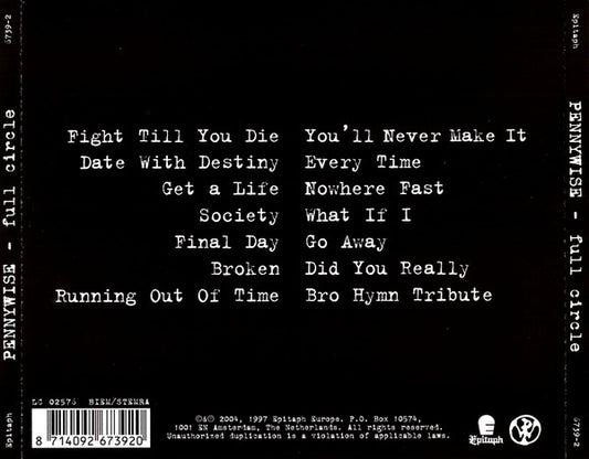 Pennywise : Full Circle (CD, Album, RM)