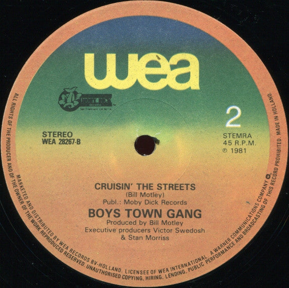 Boys Town Gang : Ain't No Mountain High Enough/Remember Me / Cruisin' The Streets (12")