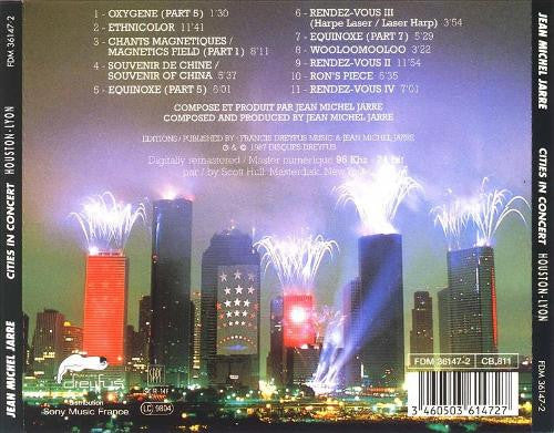 Jean-Michel Jarre : Cities In Concert Houston - Lyon (CD, Album, RE, RM)