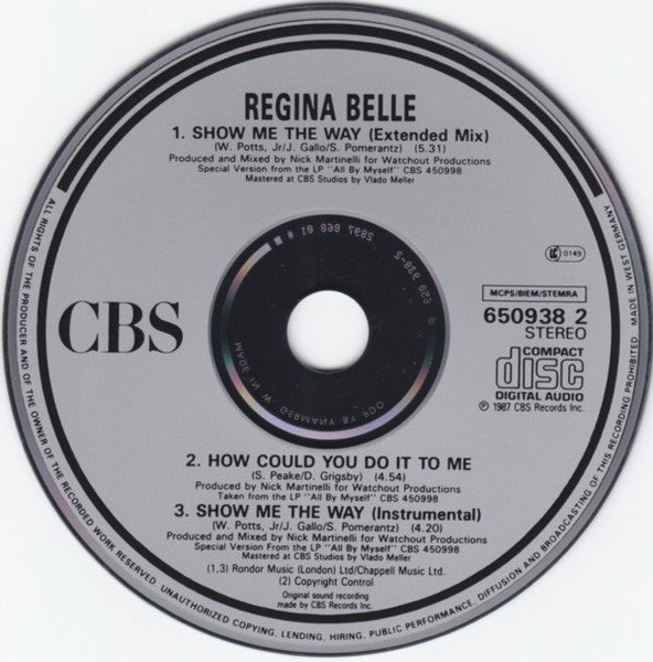 Regina Belle : Show Me The Way (CD, Maxi)