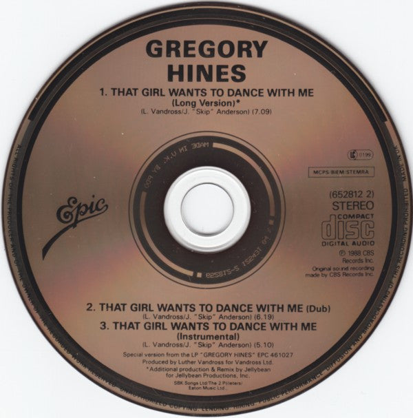 Gregory Hines : That Girl Wants To Dance With Me (Long Version) (CD, Maxi)