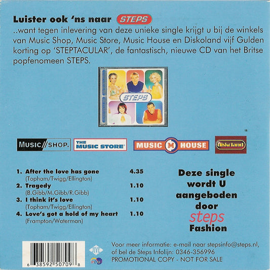 Steps : After The Love Has Gone (CD, Single, Promo)