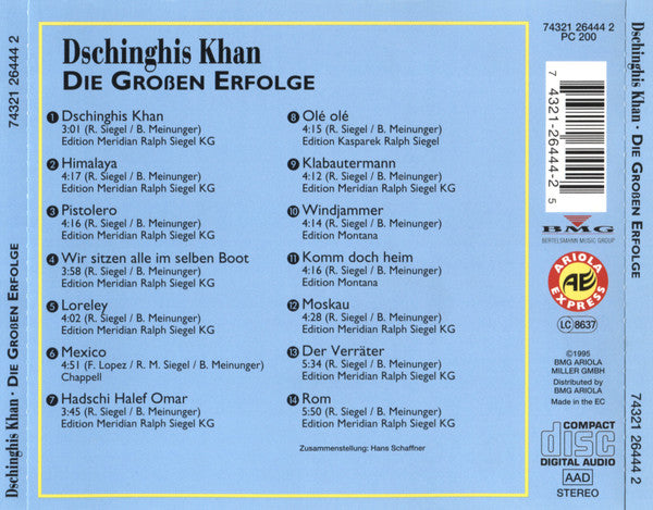 Dschinghis Khan : Die Großen Erfolge (CD, Comp)