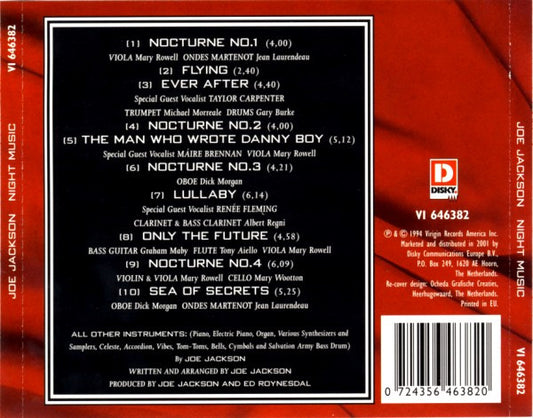 Joe Jackson : Night Music (CD, Album, RE)