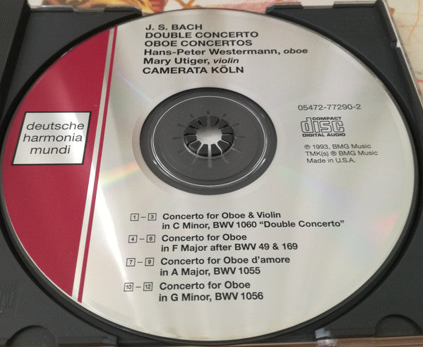 Johann Sebastian Bach, Camerata Köln, Hans-Peter Westermann, Mary Utiger : J.S. Bach: Doppelkonzert - Oboenkonzerte (CD, Album, RE)