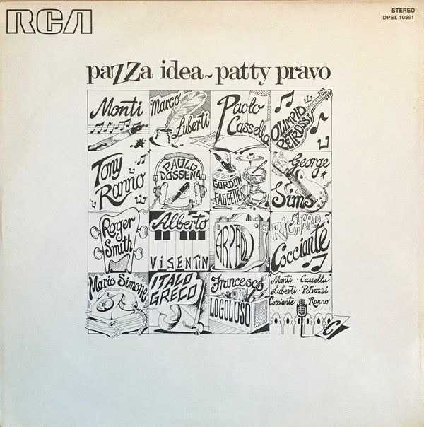 Patty Pravo : Pazza Idea (LP, Album, Gat)