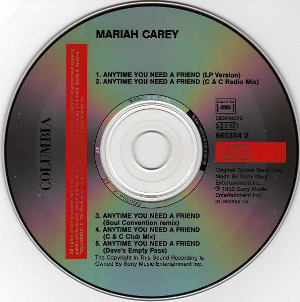 Mariah Carey : Anytime You Need A Friend (CD, Maxi)
