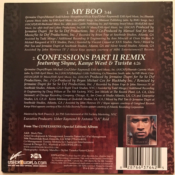Usher & Alicia Keys : My Boo (CD, Single, Car)