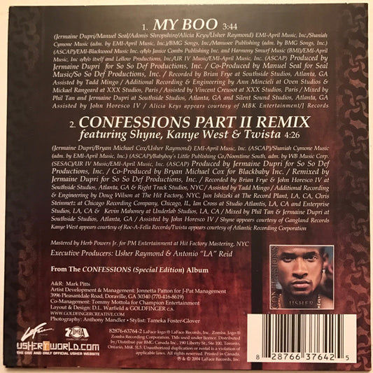 Usher & Alicia Keys : My Boo (CD, Single, Car)