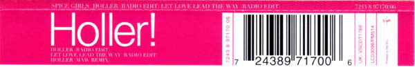 Spice Girls : Holler (CD, Single, Enh)