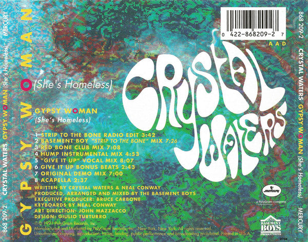 Crystal Waters : Gypsy Woman (She's Homeless) (CD, Maxi)