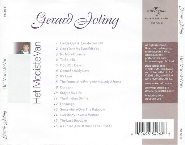 Gerard Joling : Het Mooiste Van (CD, Comp)