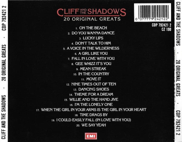 Cliff And The Shadows* : 20 Original Greats (CD, Comp, RE)