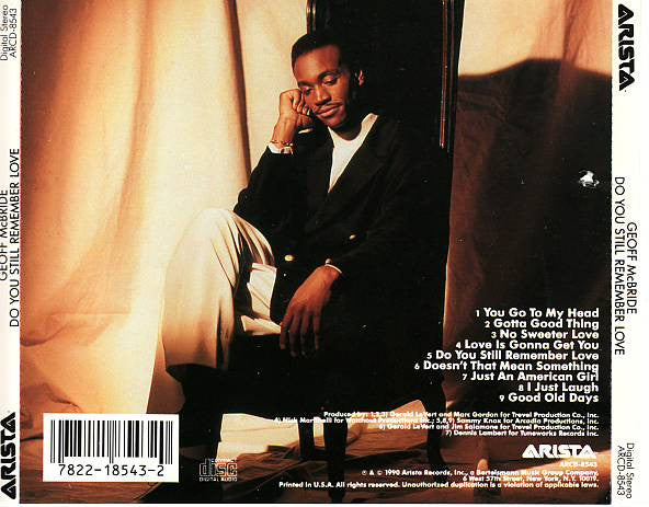 Geoff McBride : Do You Still Remember Love (CD, Album)