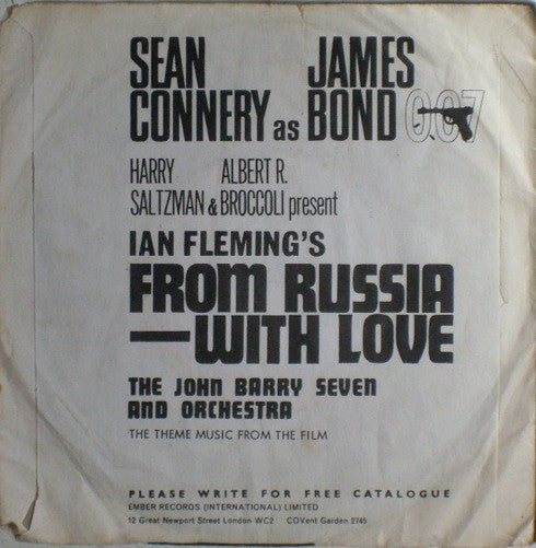 The John Barry Seven And Orchestra : 007 / From Russia With Love (7")