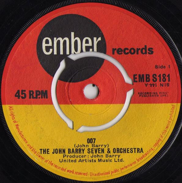 The John Barry Seven And Orchestra : 007 / From Russia With Love (7")