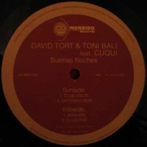 David Tort & Toni Bali : Buenas Noches (12")