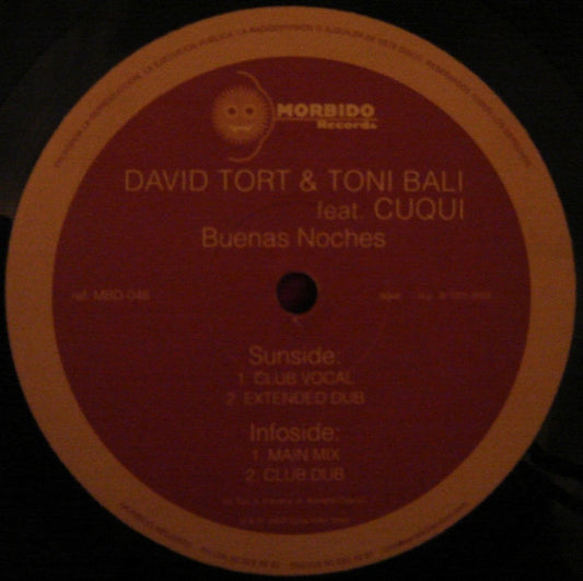 David Tort & Toni Bali : Buenas Noches (12")