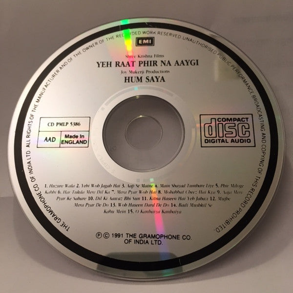 O. P. Nayyar : Yeh Raat Phir Na Aaygi / Hum Saya (CD, Comp, 2-o)