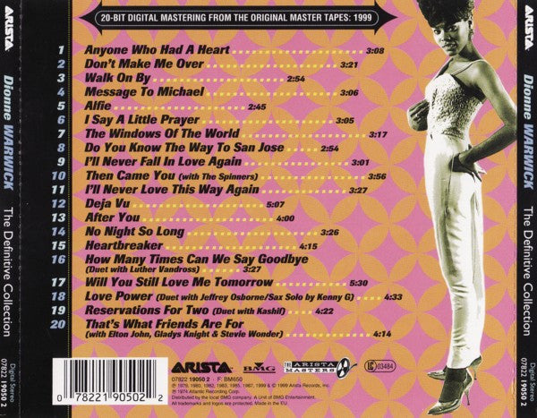 Dionne Warwick : The Definitive Collection (CD, Comp, RM)