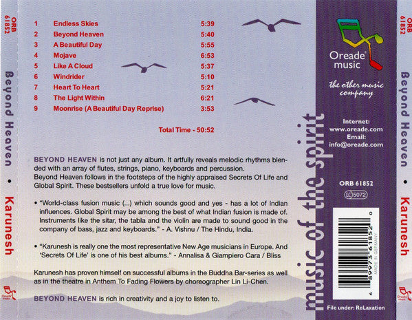 Karunesh : Beyond Heaven (CD, Album)