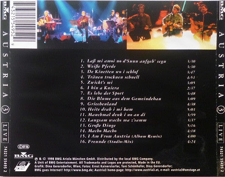 Austria 3 : Live (CD, Album)