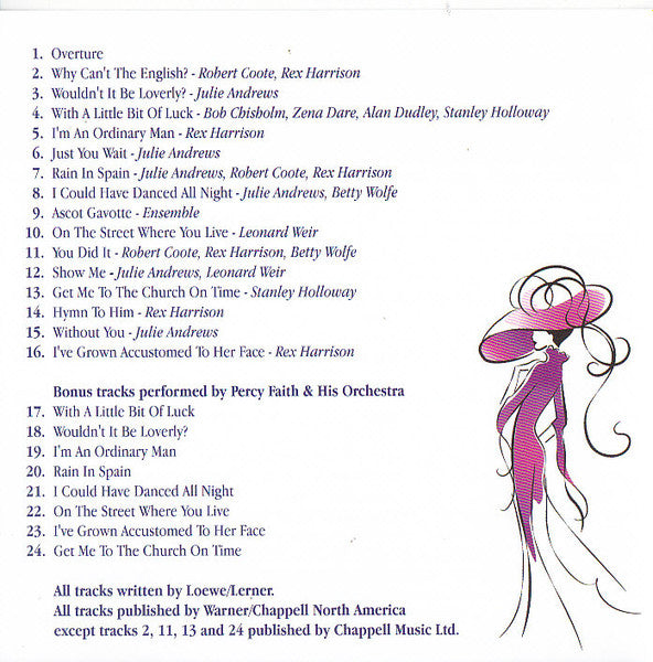 Julie Andrews & Rex Harrison / Percy Faith & His Orchestra : My Fair Lady (Original London Cast) (CD, Album)