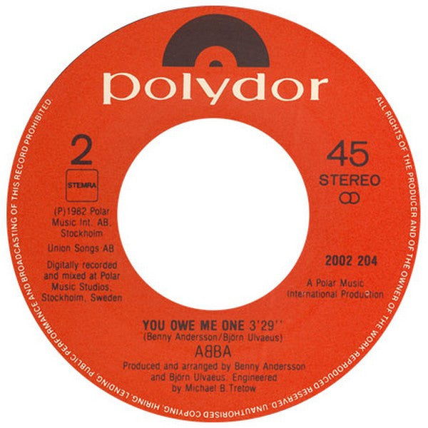 ABBA : Under Attack / You Owe Me One (7", Single)