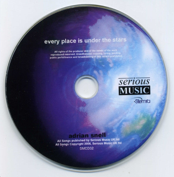 Adrian Snell Featuring Carla Jae : Every Place Is Under The Stars (CD, Album)