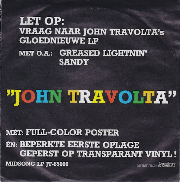 John Travolta : Sandy (7", Single, Ltd, Tra)