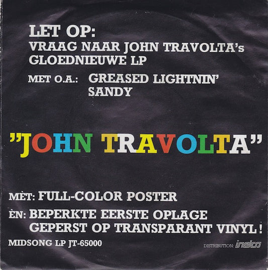 John Travolta : Sandy (7", Single, Ltd, Tra)