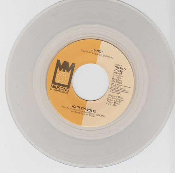John Travolta : Sandy (7", Single, Ltd, Tra)