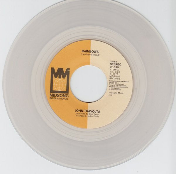 John Travolta : Sandy (7", Single, Ltd, Tra)