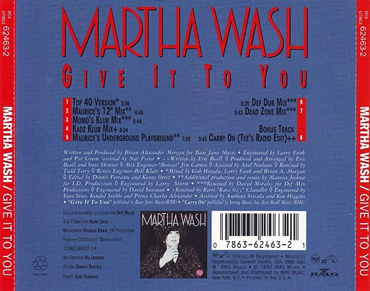 Martha Wash : Give It To You (CD, Maxi)