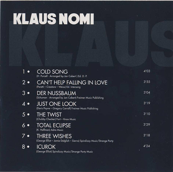 Klaus Nomi : The ★ Collection (CD, Comp)
