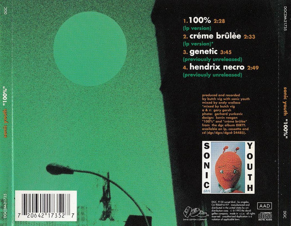 Sonic Youth : 100% (CD, Maxi)