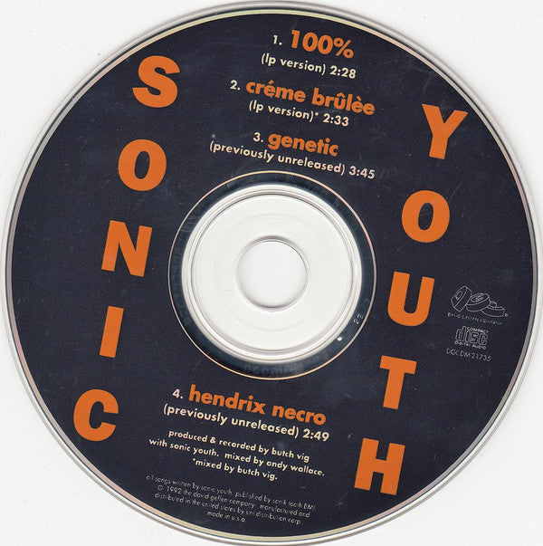 Sonic Youth : 100% (CD, Maxi)