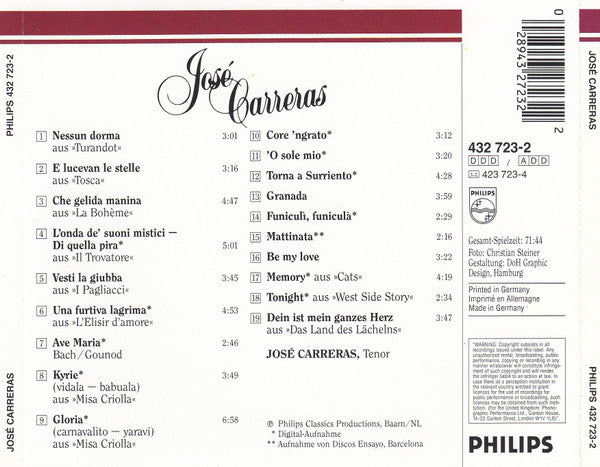 José Carreras : Bravo - Seine Welterfolge (CD, Comp)