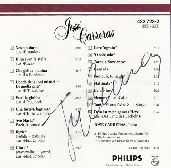José Carreras : Bravo - Seine Welterfolge (CD, Comp)