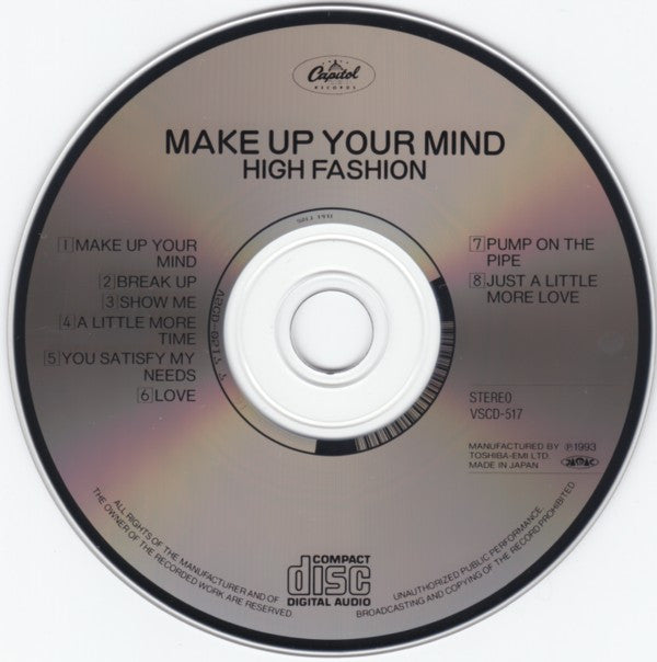 High Fashion : Make Up Your Mind (CD, Album, RE)