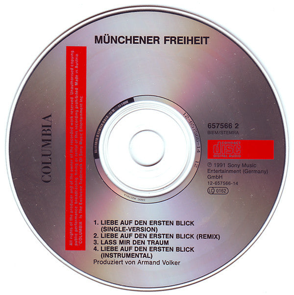 Münchener Freiheit : Liebe Auf Den Ersten Blick (CD, Maxi)