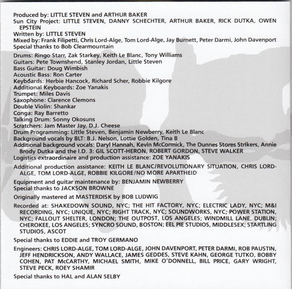 Artists United Against Apartheid : Sun City (CD, Album, RE)