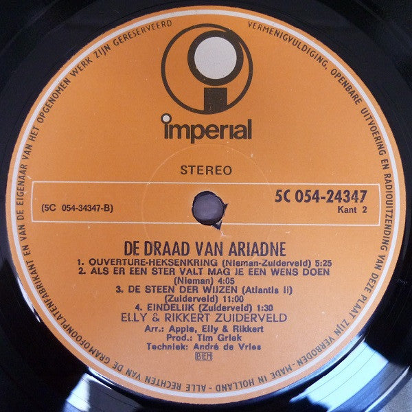 Elly & Rikkert : De Draad Van Ariadne (LP, Album)