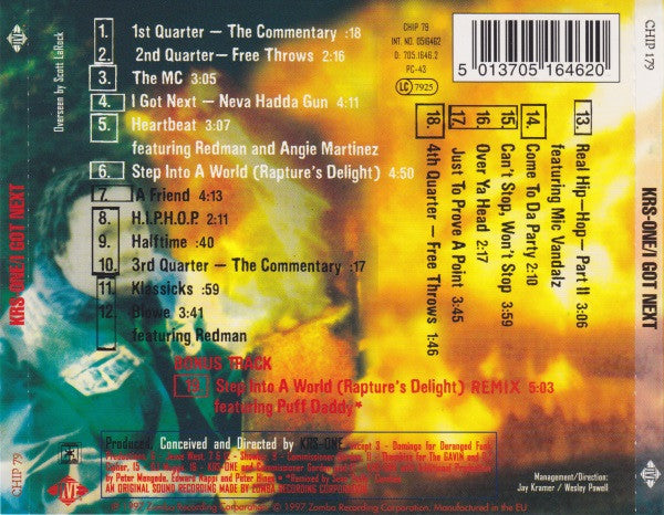 KRS-One : I Got Next (CD, Album)