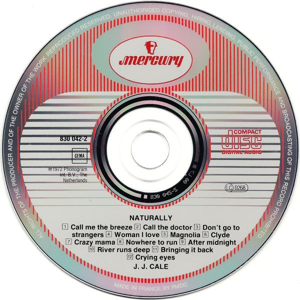 J.J. Cale : Naturally (CD, Album, RE)