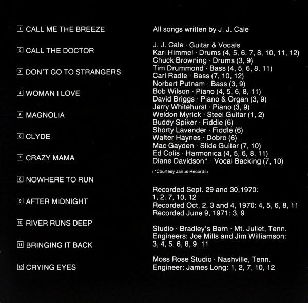J.J. Cale : Naturally (CD, Album, RE)